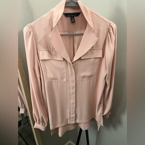 White House Black Market Blush Pink Blouse